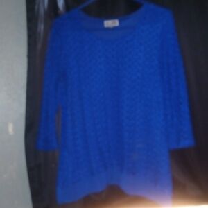 Super bright blue blouse
